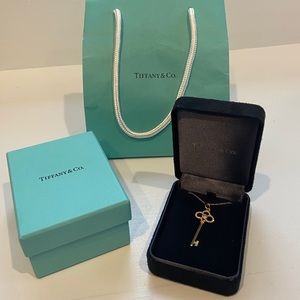 Tiffany Crown Key Pendant 18k Gold